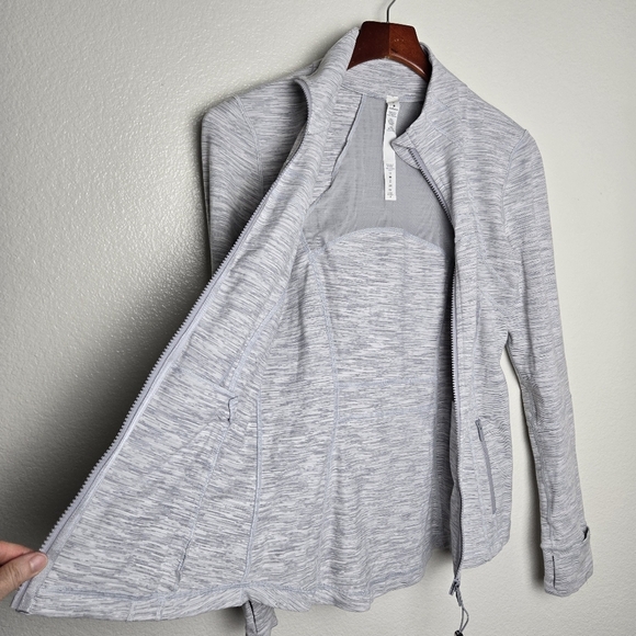 Lululemon Define Jacket, Wee Are From Space in Ice Grey Alpine White Size 8 - Picture 16 of 16